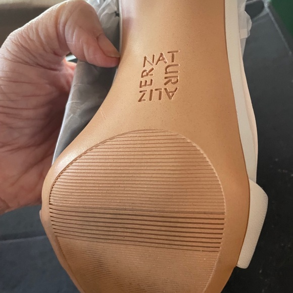 Naturalizer White Block Heel Sandals - Picture 8 of 8